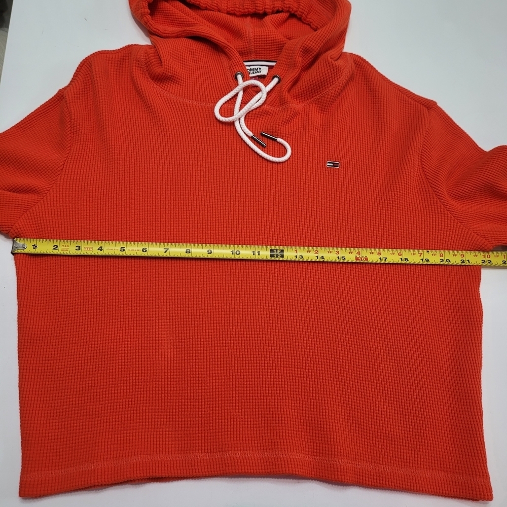 Tommy Hilfiger Orange Hooded Sweater Size S Cotton 100% - Picture 8 of 14